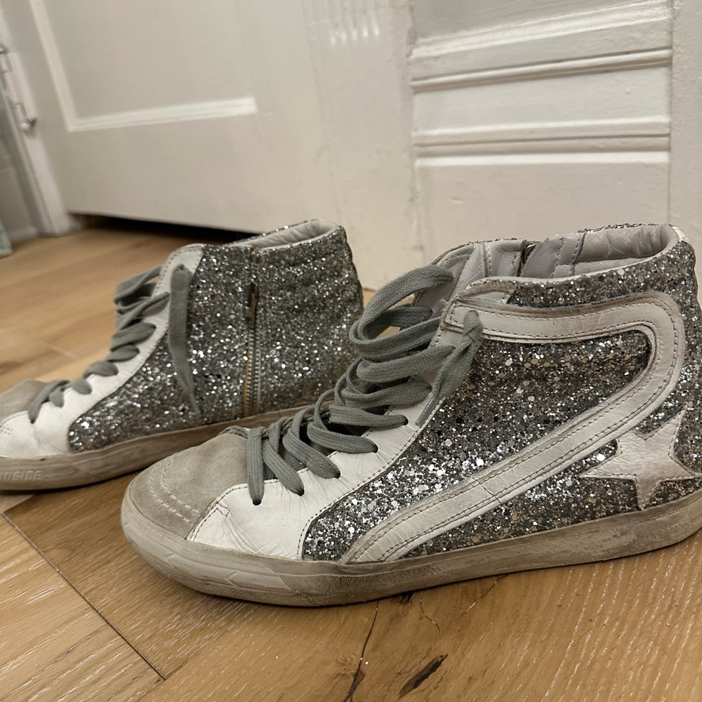 Golden Goose Women's Slide Glitter High Top Sneakers size EU40/US10 - Picture 11 of 11